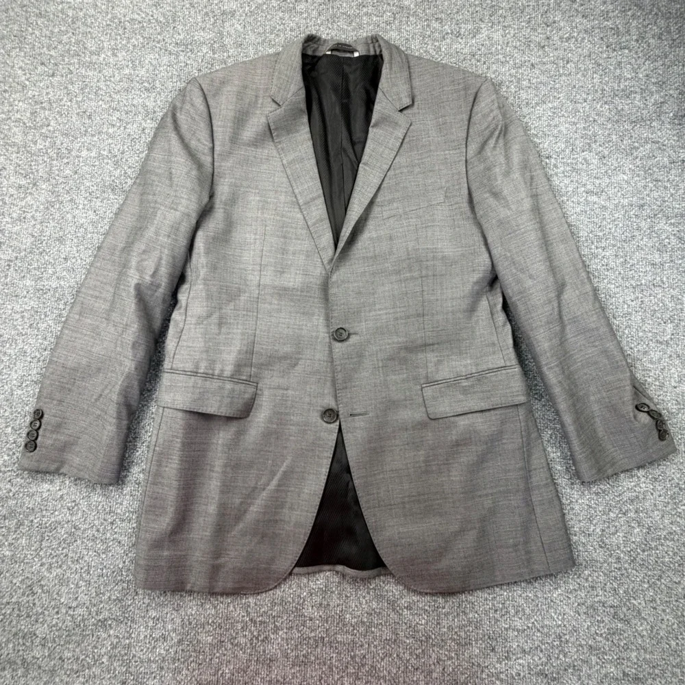 Hugo Boss James4 Sharp6 Gray Wool Suit Jacket Blazer 42L Tailored Two Button